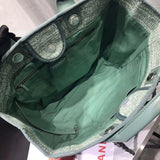 Deauville Tote 38cm Canvas Bag A66941 Fig Green