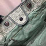 Deauville Tote 38cm Canvas Bag A66941 Fig Green
