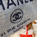 Deauville Tote 38cm Canvas Bag A66941 Light Blue