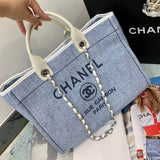 Deauville Tote 38cm Canvas Bag A66941 Light Blue