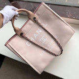 Deauville Tote 38cm Canvas Bag A66941 Pink/White