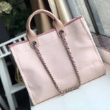 Deauville Tote 38cm Canvas Bag A66941 Pink/White