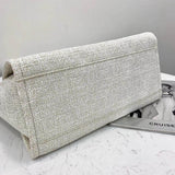 Deauville Tote 38cm Canvas Bag A66941 White/Gold