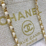 Deauville Tote 38cm Canvas Bag A66941 White/Gold