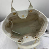 Deauville Tote 38cm Canvas Bag A66941 White/Gold