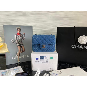 CC Denim Classic Flap Mini Bag AS2070