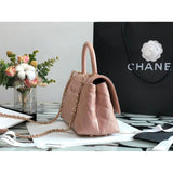 Grained Calfskin Mini Flap Bag with Top Handle 99003