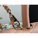 Grained Calfskin Mini Flap Bag with Top Handle 99003