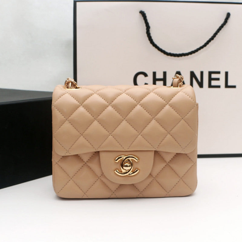 CC Lambskin 17cm Classic Flap Bag 1115