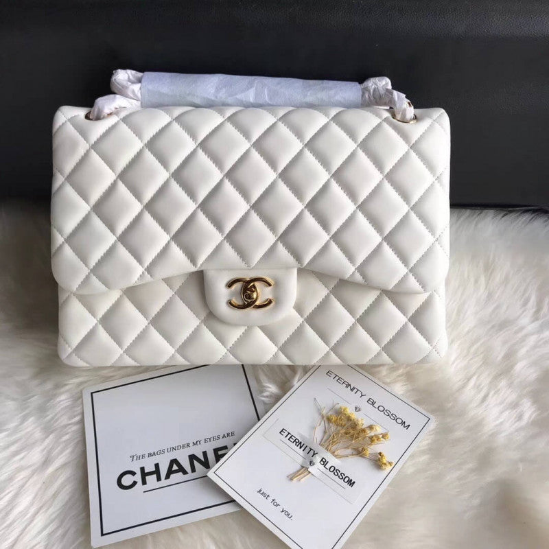CC Lambskin 30cm Classic Flap Bag A1113