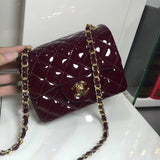 Pantent Leather 17cm Classic Flap Bag 1115
