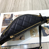 Quilted Caviar Clafskin Waist Bag S0929
