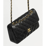 CC Small Classic Double Flap Bag A01113 in Lambskin