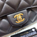 Small Pearl Logo Strap Flap Bag AS1436 Black