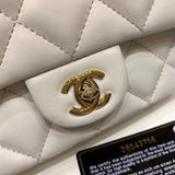 Small Pearl Logo Strap Flap Bag AS1436 White