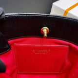 Small Tote in Black Grained Calfskin AS3470