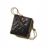 Small Tote in Black Grained Calfskin AS3470