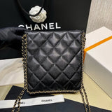 Small Tote in Black Grained Calfskin AS3470