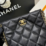 Small Tote in Black Grained Calfskin AS3470