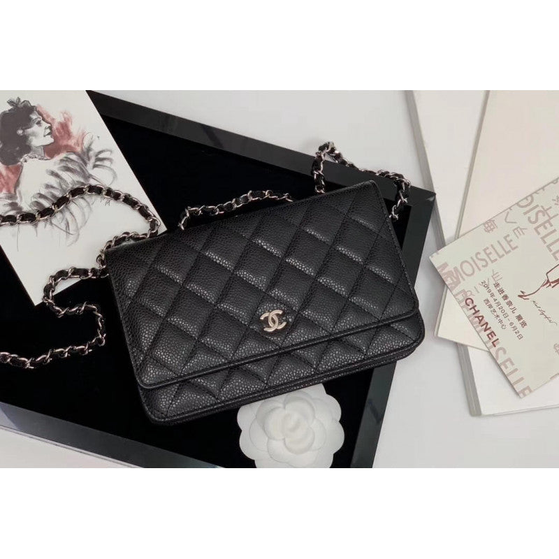 CC Wallet on Chain Caviar Gold Hardware Bag 528725