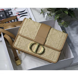 30 Montaigne Bag Natural Cannage Raffia M9203