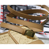 30 Montaigne Bag Natural Cannage Raffia M9203