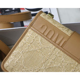 30 Montaigne Bag Natural Cannage Raffia M9203
