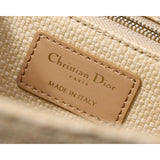 30 Montaigne Bag Natural Cannage Raffia M9203