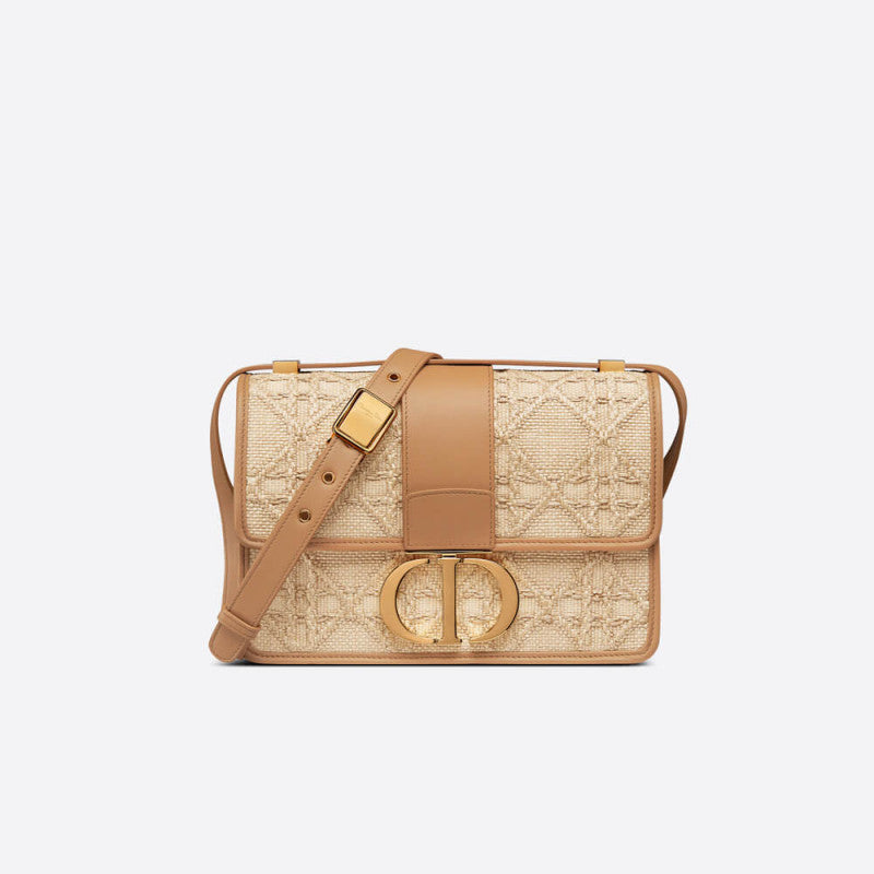 Christian 30 Montaigne Bag Natural Cannage Raffia M9203