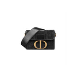 Christian   30 Montaigne Box Bag Oblique Jacquard M9204