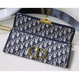 30 Montaigne Jacquard Canvas Clutch Bag M9206