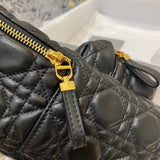 Black Cannage Lambskin Small Backpack M9221