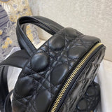 Black Cannage Lambskin Small Backpack M9221