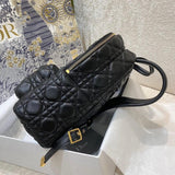 Black Cannage Lambskin Small Backpack M9221