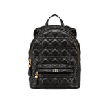 Christian   Black Cannage Lambskin Small Backpack M9221