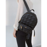 Black Cannage Lambskin Small Backpack M9221
