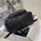 Black Cannage Lambskin Small Backpack M9221