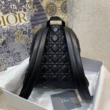 Black Cannage Lambskin Small Backpack M9221