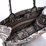 Book Tote Beige and Black Plan de Paris Embroidery