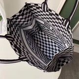 Book Tote Black And White Bag M1286