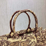 Book Tote Black Toile De Jouy Bag M1286