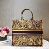 Book Tote Black Toile De Jouy Bag M1286