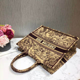 Book Tote Black Toile De Jouy Bag M1286