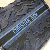 Book Tote Blue Camouflage Embroidery M1286