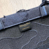 Book Tote Blue Camouflage Embroidery M1286