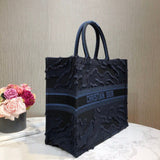 Book Tote Blue Camouflage Embroidery M1286