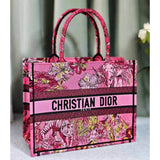 Book Tote Fuchsia Multicolor Toile De Jouy Voyage Embroidery