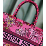 Book Tote Fuchsia Multicolor Toile De Jouy Voyage Embroidery