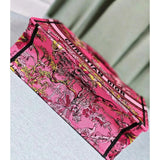 Book Tote Fuchsia Multicolor Toile De Jouy Voyage Embroidery