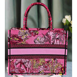 Book Tote Fuchsia Multicolor Toile De Jouy Voyage Embroidery